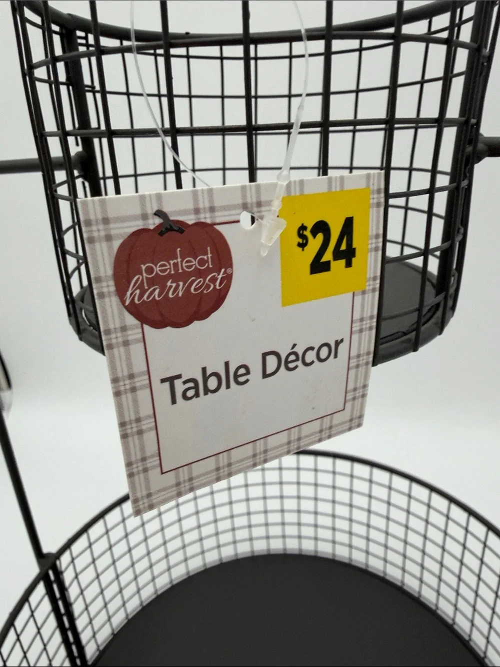 Black Two-Tier Wire Table Decor Organizer